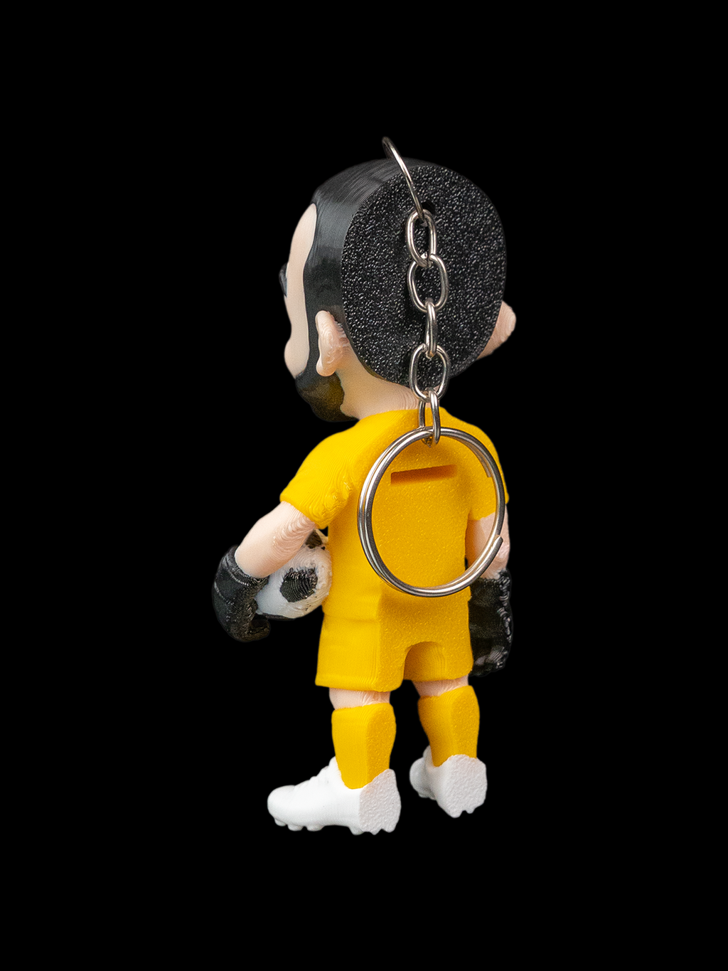 Custom Soccer Player Figurine Keychain with box holder