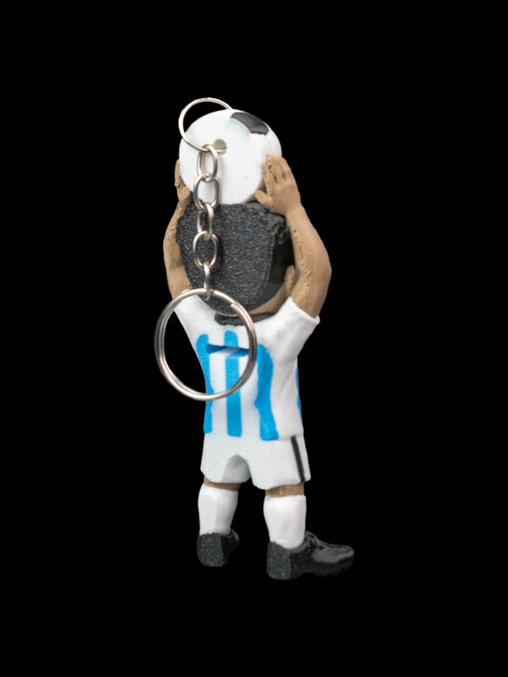 Custom Soccer Player Figurine Keychain with box holder