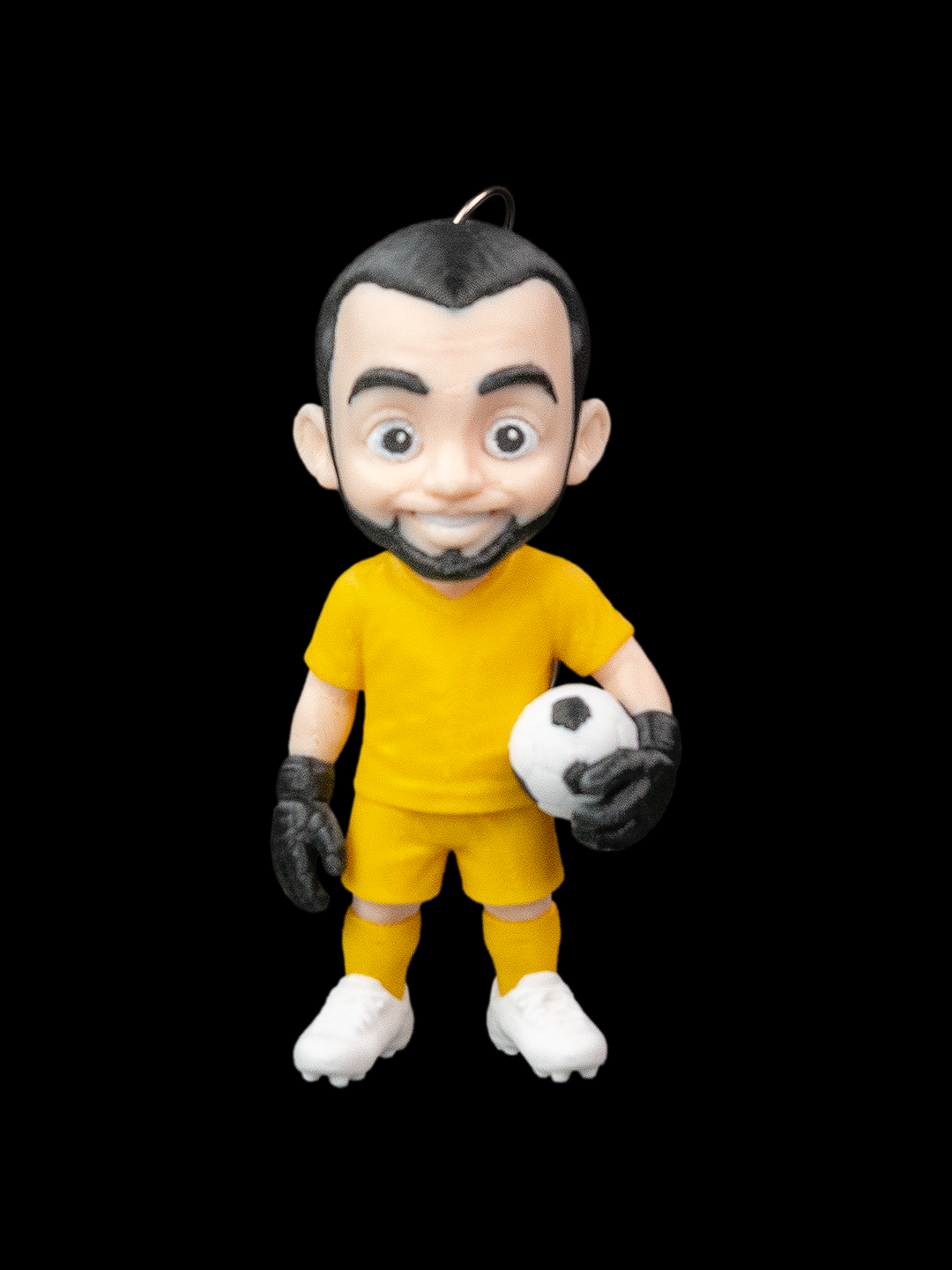Custom Soccer Player Figurine Keychain with box holder