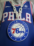 NBA Philadelphia 76ers Logo With Blue Glow In Dark Chain Sixers Basketball