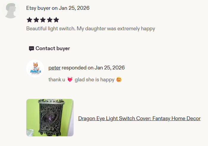 Dragon Eye Light Switch Cover: Fantasy Home Decor