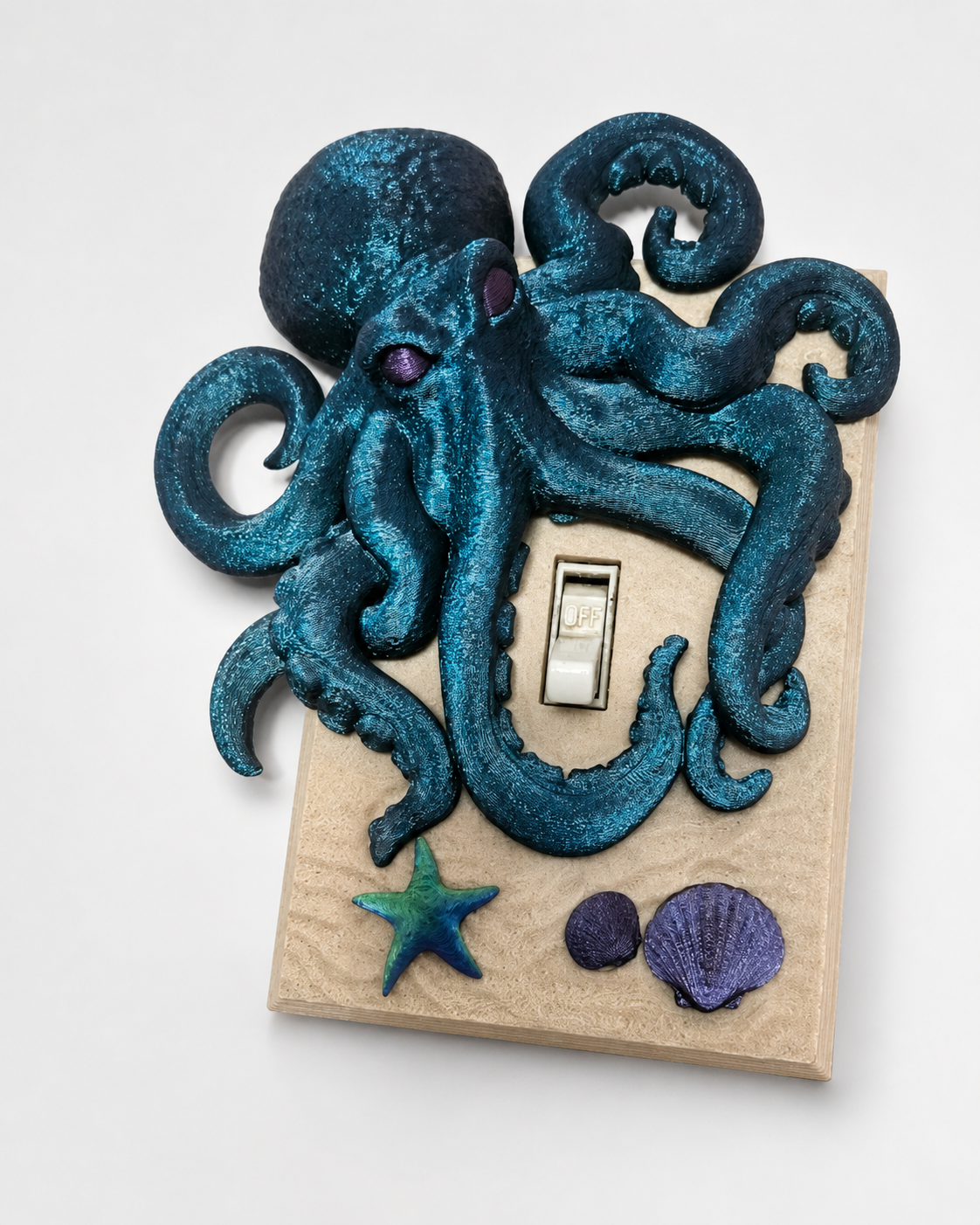 Kraken Beach Light Switch Cover - Summer Themed Decor - Ocean Life