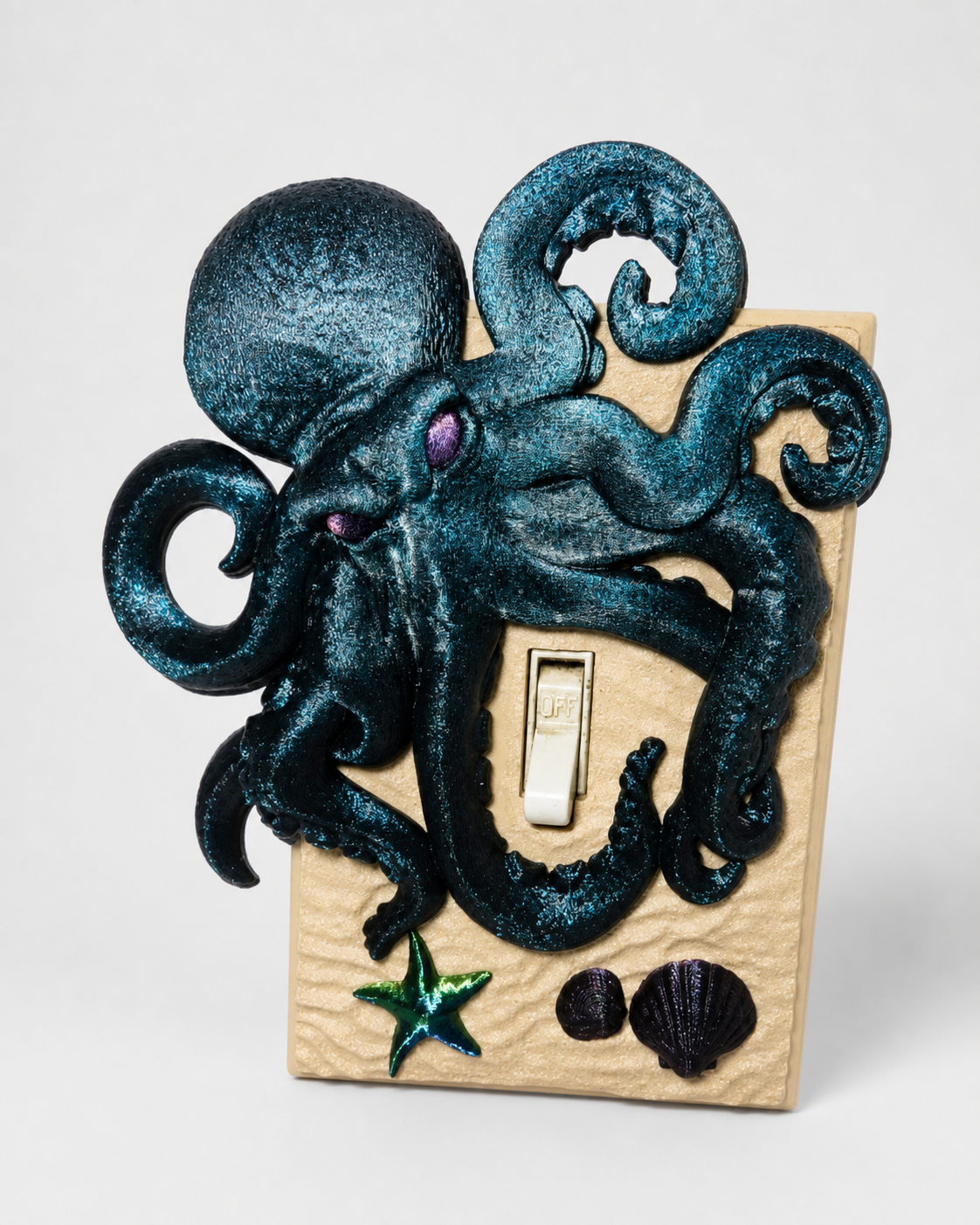 Kraken Beach Light Switch Cover - Summer Themed Decor - Ocean Life