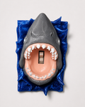 Shark In Water Light Switch Cover - 3d Printed - Shark Week - Ocean Decor