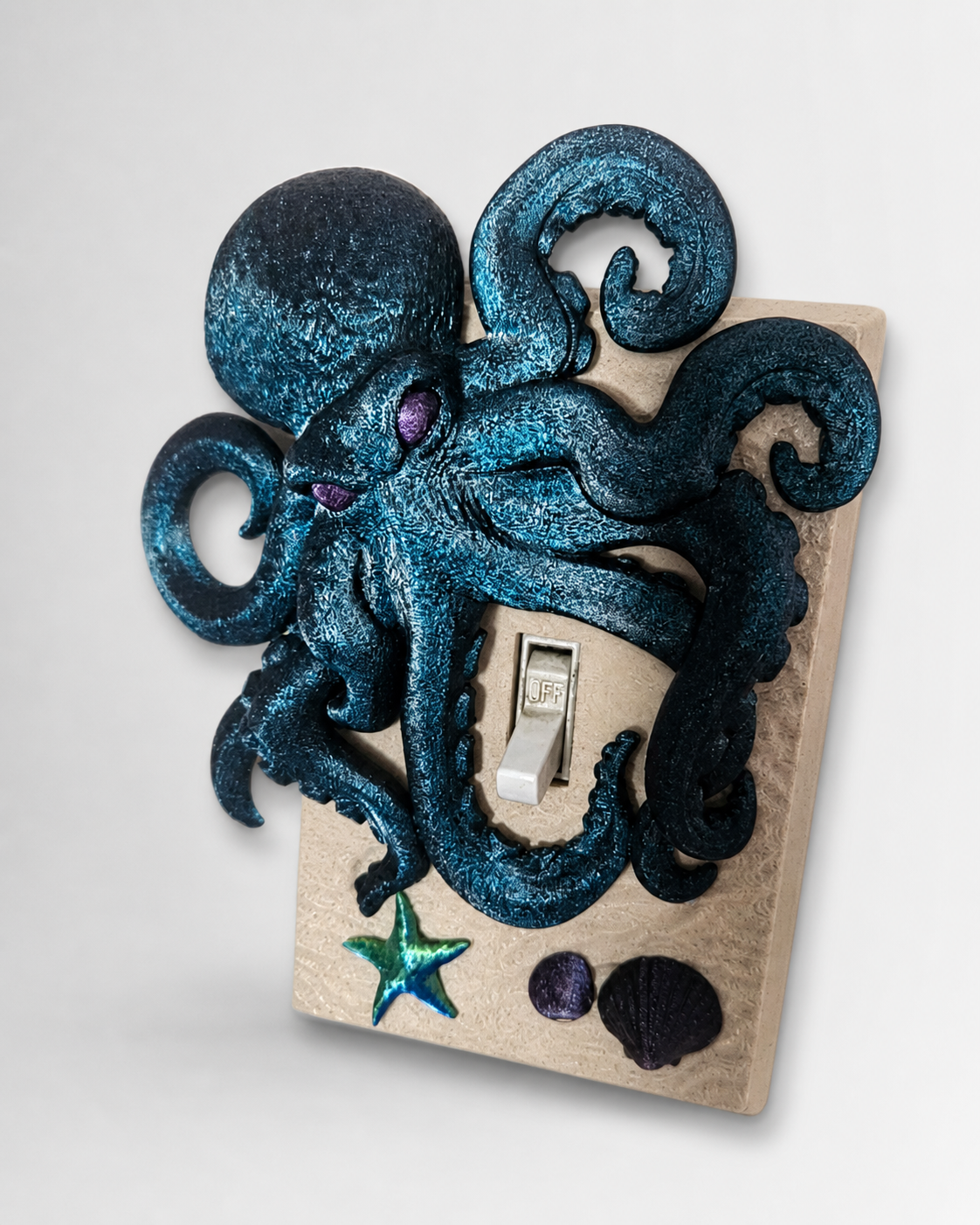 Kraken Beach Light Switch Cover - Summer Themed Decor - Ocean Life